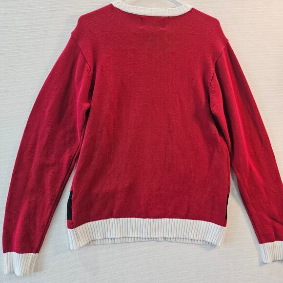 Ugly Christmas Sweater Santa Wine Bottle Candy Cane Size XL - Picture 4 of 5